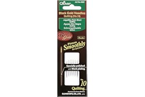 Clover Black Gold Quilting Needles-Size 10 6/Pkg