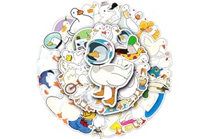 AFFOTO Enten Aufkleber für Laptop(50 PCS),Geschenk für Kinder Jugendliche Erwachsene Jungen,Duck Stickers Wasserdicht Vinyl Aufkleber für Scrapbook,Skateboard,Auto,Gepäck