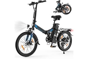 AOIHO Bici Elettrica, 20” Bici Elettrica Pieghevole da 48V Batteria Rimovibile, 25km/h & Autonomia di 40-70KM, Bicicletta Elettrica 250W Motore, EBike Adulto con 7 Velocità, Bicicletta Donna Uomo