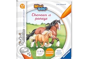 Ravensburger - tiptoi®- Livre interactif - Mini Doc' Les chevaux et poneys - Jeu éducatif électronique, sans écran - A partir de 4 ans - Version française - 13 099 020