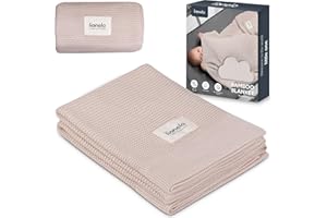 lionelo Bamboo Blanket 100x75cm Leggera coperta neonato di bambù, Fasciatoio, Coltre per lettino 100% Cotone naturale, Morbido Antibatterico Ipoallergenico Antimicotico Dal primo giorno di vita