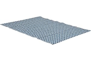 ‎GREEMOTION greemotion Outdoor-Teppich Santo aus 100 % Polypropylen, blauer Teppich mit Muster, pflegeleichter Wendeteppich für in- & outdoor, ca. 200 x 150 cm