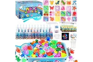 TEBOKHAD Aqua Gelz Set, 72 PCS Aquagel Kit, DIY Magic Water Elf Avec 24 Bouteilles De Gel Coloré Et 24 Formes, Gels Magiques 3D Créatifs Pour Enfants Garçons Et Filles 3+ Cadeau