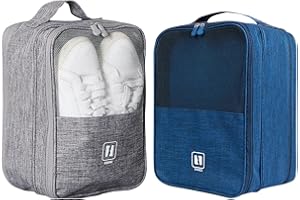 KENSBRO Schuhtasche Reise,2PCS Schuhbeutel, 3 Fächer Wasserabweisend Schuhtasche für Fußballschuhe oder Golfschuhe, Portable Travel Shoe Bags für das Fitnessstudio，Schuhtasche Reise für Mehrere Schuhe