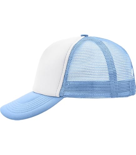 Casquette Myrtle Beach 5 Panneaux - Maille, Blanc/noir, Taille Unique (54 Cm), à Partir De 4 Ans