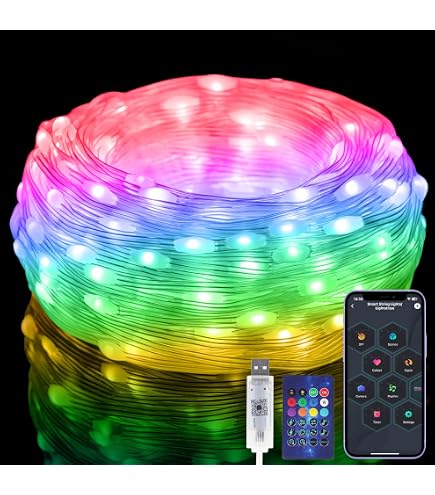 Guirlande Lumineuse LED F3 – 5 à 100 M, 8 Couleurs, Pour Intérieur Et Extérieur (IP67)
