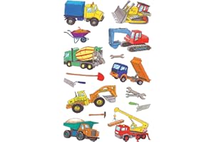 AVERY Zweckform 53209 dziecięce naklejki na maszyny budowlane, 28 sztuk
