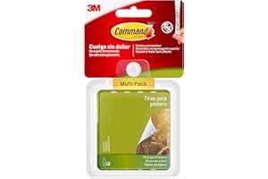 3M Command 17024-VP - Pack de 48 tiras para pósteres, paquete económico
