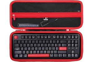 ‎TOURMATE Hartschalen-Schutzhülle für Keychron QMK/VIA/Aula F75 Pro/WIN68 HE/RedThunder 60%/Geodmaer 65% Gaming-Tastatur, Reisetasche für Epomaker x Aula F75/Ajazz AK820 Pro mechanische Tastatur (nur Box