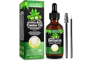 Cjztp Castor Oil 60ml, Organic Black Castor Oil for Hair Growth, Cold Pressed Castor Oil for Eyelashes and Eyebrows,Treatment for Damaged Hair, Skin and Nails (60 ml, 1PC), Pack of 1