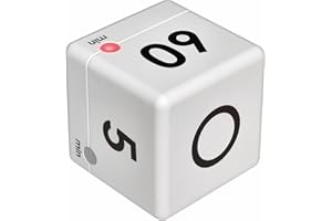 ‎TFA DOSTMANN TFA Dostmann Cyfrowy zegar Cube Timer, kostka, stoper, 6 x 6 x 6 cm, biały, 38.2032.02