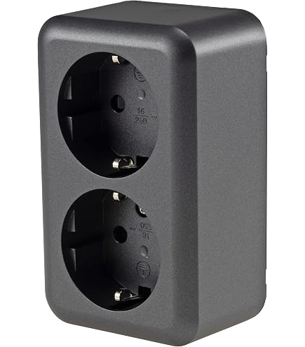 Prolunga in plastica 2P + T, 16 A, con anello di estrazione