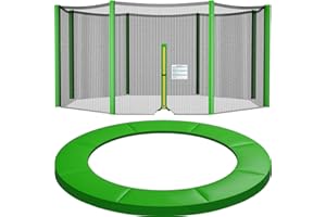 ULTRAPOWER SPORTS Zestaw akcesoriów do trampoliny 244 cm – 6 drążków 305 cm – 6 drążków 305 cm – 8 drążków 366 cm – 8 drążków zawiera: 180 cm wysokości, siatka zabezpieczająca przed promieniowaniem UV