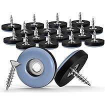 Lot De 20 Patins Pour Meubles Ronde Ongle Avec Téflon 22 Mm – 5 Mm D'Épaisseur-Revêtement Ptfe