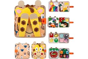 HuhWafee Planche d'activité Montessori en feutre souple - Jouet sensoriel pour bébé Activités dès 1 an