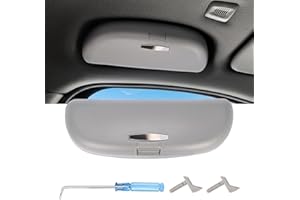 ‎ALEAWOL aleawol Auto Brillenetui Kompatibel mit Audi A3 8V A4 B8 B9 A5 A6 C7 C8 Q3 8U Q7 S3 S4 S5 Sonnenbrillenhalter Auto Brillenhalter Aufbewahrungsbox (Grau)