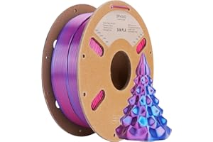 PLA filament 1.75mm Silk, ENISINA Filament PLA Brillant pour imprimante 3D FDM,Précision Dimensionnelle +/- 0.03mm,1kg / 2.20lb（Rouge & Bleu ）