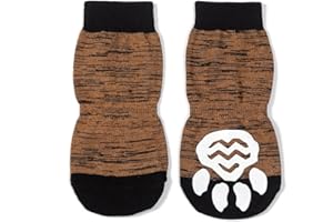 Harfkoko Calzini per Cani Calzini per Gatti 8 Taglie - Protettori Zampe Cane Gatto Antiscivolo rinforzati - Controllo Trazione per Interni - Taglie Mini ed Extra di Cani e Gatti