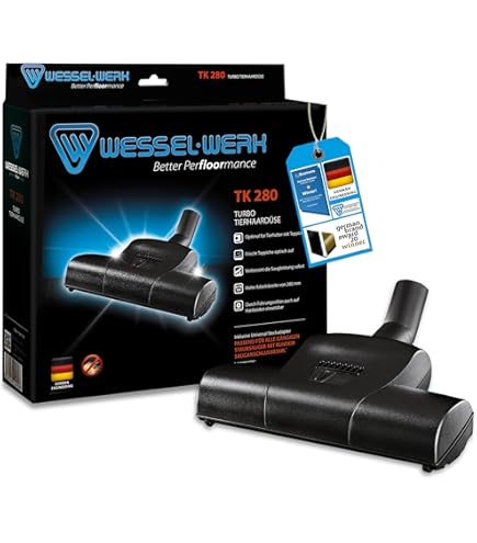 Wessel-Werk PT160 Hand-Turboborstel - Krachtige Stofzuigerborstel Voor Huisdierenharen