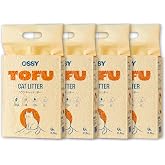 OSSY X4 Tofu Cat Litter 22 lbs 24L Super Aglomerant Litter Disposable by WC No Chemicals No Artificial Fragrances Dust Free 5