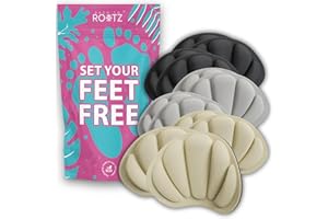 ‎BACK TO ROOTZ ROOTZ Fersenpolster für Schuhe, 12 x – 6 Paar sortiert (Grau, Schwarz, Beige) – Dicke 0,5/0,7 cm – Memory-Schaum, Anti-Blasen, starker Kleber – für große Schuhe für Damen und Herren (Multicolor)