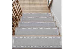 SIXHOME Tappetini per Gradini 20x76cm 1 PCS Autoadesivi Tappeto per Scale Antiscivolo Retro in TPE Lavabili in Lavatrice Grigio