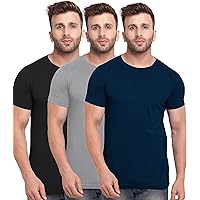 SIDEKICK Round Neck Regular Fit Men's T-Shirts Combo (Pack of 3)