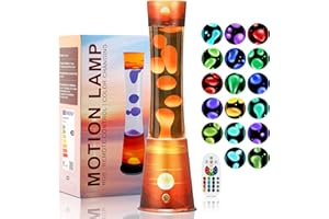 Besight Lámpara de Movimiento Líquido Grande 40cm con 17 Cambios de Color y Control Remoto para Niños y Adultos