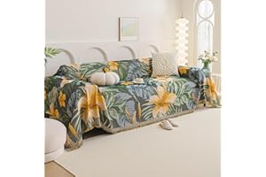 VanderHOME Copridivano Traspirante, Copridivano Estivo, Coperta da Divano Morbida e Accogliente, Copriletto Leggero Multiuso 180 * 130cm - Fiori Artistici