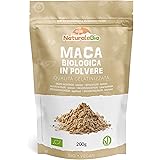 Maca Peruviana Biologica in Polvere 200g. Naturale e Pura, ideale per Stanchezza - Prodotto in Perù dalla Radice di Maca Bio 