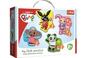 Trefl- Puzzle Bunny da 3 a 6 Pezzi, 4 Set, Bing e i Suoi Amici, per Bambini da 2 Anni, Colore