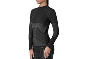 Risalti Damska Koszulka Termiczna Z DłUgim RęKawem Energy - OddychająCa Techniczna Bielizna Termiczna Z Mikrofibry, Bezszwowa Odzież Termiczna - Made In Italy