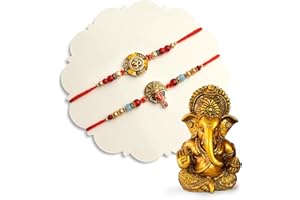 TIED RIBBONS Rakhi for Brother with Gift Set | Bhai Rakhi Set for Brother | Idol Statue | Mini Card | Roli Tikka - Raksha bandhan Rakhi Bracelet for Brother Rakhi Thread | Rakhi Set for 2