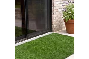 Falflor Artificial Grass Doormat 80x120cm Synthetic Grass Door Mat for Entrance Fake Grass Pet Turf for Dogs Realistic Grass Doormat for Entryway Front Door Pets