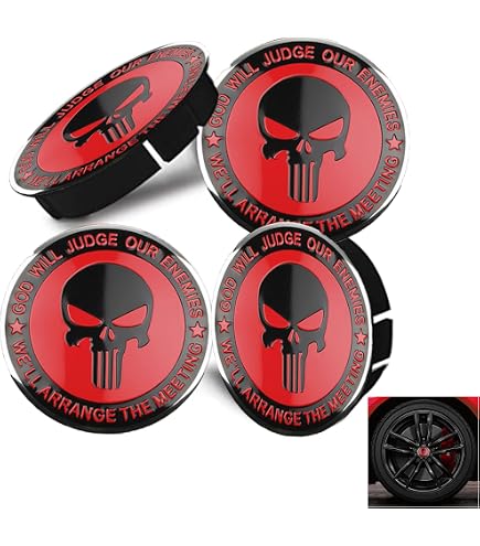 Biomar Labs 4 x 50 mm Adesivi In Silicone 3D Per Coprimozzo Centrale Coprimozzo Copricerchi Decalcomanie Per Auto Tuning Occhi Neri E Carini A 1850