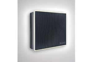 CubeTECH CTQF100t Smart LED 4" Inch Bathroom Extractor Fan w/Timer Overrun Delay. Black Grooved High Airflow Silent Bathroom Fan -Toilet Ventilation- Kitchen Ceiling Extractor - Fan Shower 240v