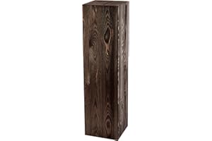 DECORATIVO Supporto in Legno, Blocco di Legno Massiccio, Decorazione per Tronco d'albero, Ideale Come Decorazione per Interni, Colonna di Fiori, Legno (Nero e Viola, 75 x 20 x 20 cm)