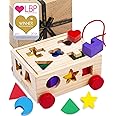 Jaques of London Wooden Shape Sorter for 1 year olds | Pull Along Wooden Toys for 1 2 3 Year Olds | Montessori Toddler Toys | Since 1795