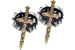 Générique Horolam 2 Pièces épée De Pirate, épée De Pirate avec Boucle à Pointe Accessoires pour Costume De Pirate pour Femmes pour Femmes Halloween Carnaval (Édition Classique)