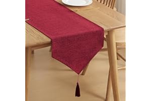 WAITER TREE Runner da Tavolo con Effetto Lino Runner per Cucina Impermeabile Decorazione per Casa Sala da Pranzo Letto Caffetteria