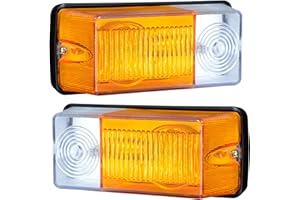 APSMOTIV Bajato Paar Blinker-Montage-Halogen-Front-Kombinationslicht-Traktor-Kotflügelleuchten, flache Basis mit 12-V-Glühlampen, geeignet für Traktoren der Zetor UR1-Serie