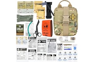 ‎RHINO RESCUE RHINO RESCUE IFAK Trauma Erste-Hilfe-Set Molle Medizinische Tasche für Auto, Zuhause, Reisen, Wandern (Multicolor PRO)