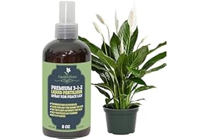 GardenNova Proffesional Peace Lily Spray Fertilizer Mist for Home Gardening | 3-1-2 Gentle Blend Mist for Healthy Leaves & Growth | Essential Nutrients for Peace Lily - 8oz