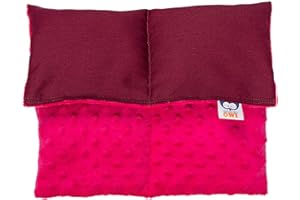 Sensory Owl Coussin Lesté Coussin Pondéré pour Genoux Thérapeutique en Coton Tissu Minky pour Enfants Adultes Réduction du Stress 30 x 40 cm 4 kg Rouge Cerise