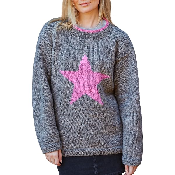 Pachamama Daisy Hand Knitted 100% Wool Jumper – Women's Chunky Knit Pullover (BNWT)