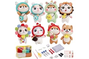 BENLAY Kit De Feutre Aiguilleté pour Débutants, De Laine Comprend 8 Pièces Instructions pour Animaux Outils De Base De Feutre Mat, Et Fournitures