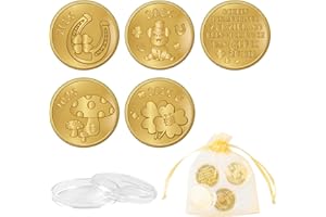 YAOZUP Monedas de la suerte, 2026, regalo de Año Nuevo, amuleto de la suerte Nochevieja, moneda de la suerte para cumpleaños, pequeño regalo de Año Nuevo, moneda dorada perfecta para Nochevieja 2026