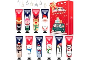AIFANCIEY Handcreme Set, 10 Stück Mini Handcremes mit Pflanzen Duft, Intensive Feuchtigkeitscreme für trockene und rissige Hände, Pflege Geschenkset für Frauen und Männer, Ideal für Weihnachten und Geburtstag