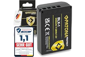 PATONA Protect BLX-1 Batería de Repuesto 2400mAh Compatible con Olympus OM-1 OM-3 OM1 OM3 BLX1 BL-X1 BL X1 BLX 1 con Sensor NTC y Carcasa V1 Resistente al Calor, ignífuga
