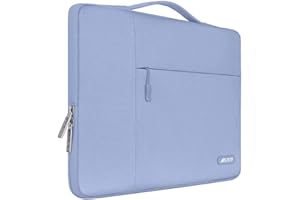 MOSISO Pokrowiec na laptopa, wielofunkcyjna torba z poliestru, kompatybilna z MacBook Air 13 cali M2 M1 2023-2018/Pro 13 cali 2023-2016, poliestrowa wielofunkcyjna aktówka, cerulean blue